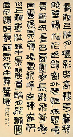 长河上桂月，澄彩照高楼