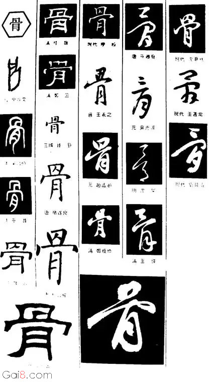 骨字