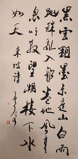 黑云翻墨未遮山，白雨跳珠乱入船