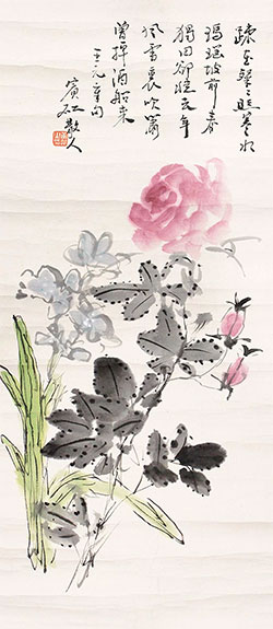 疏花粲粲照寒水，玛瑙坡前春独回