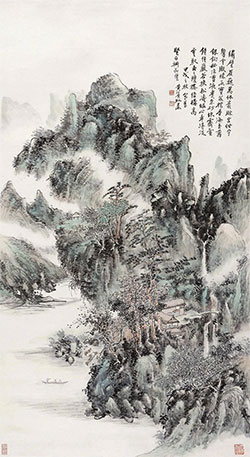 绣壁崖巍万仞豪