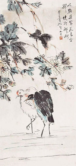 以点染写花鸟，含刚健于婀娜