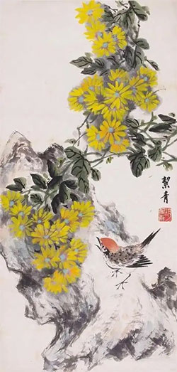 麻雀菊花