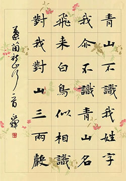 青山不识我姓字，我亦不识青山名
